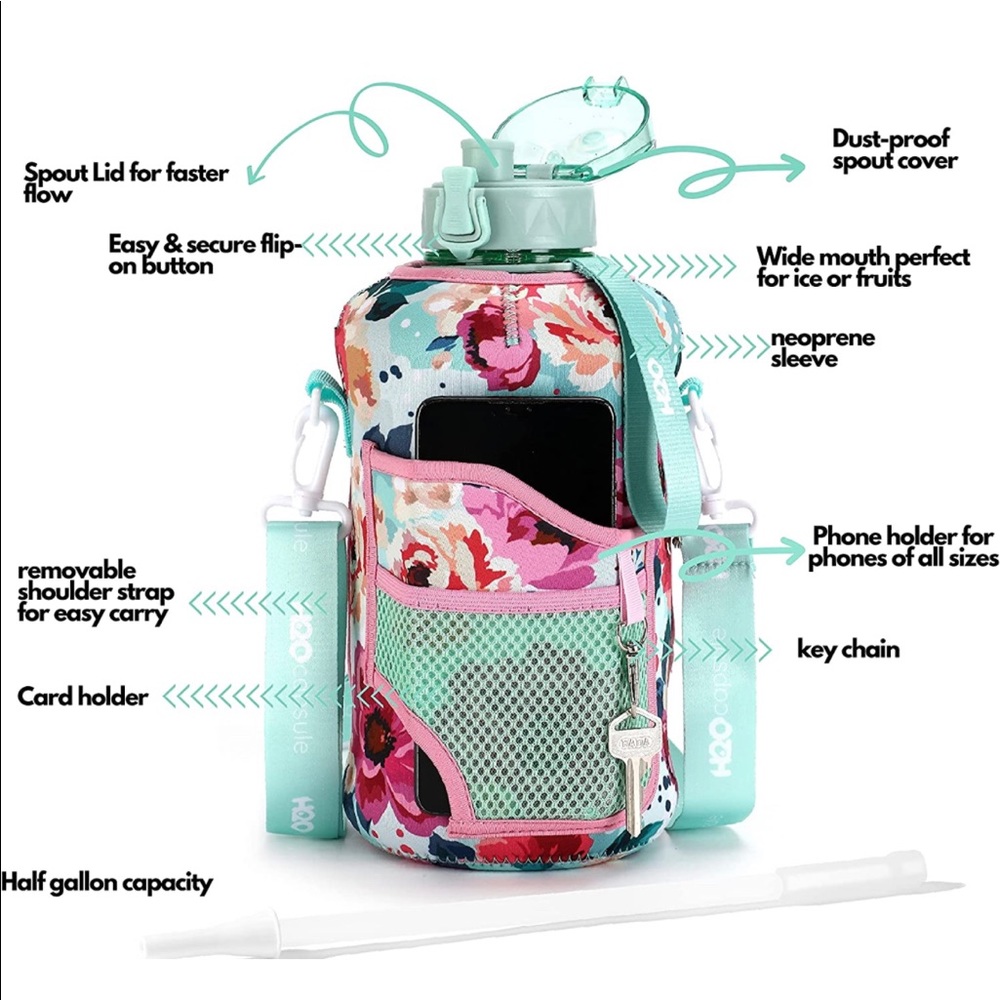 🖤 H2O Water Bottle - 1/2 gallon 🖤